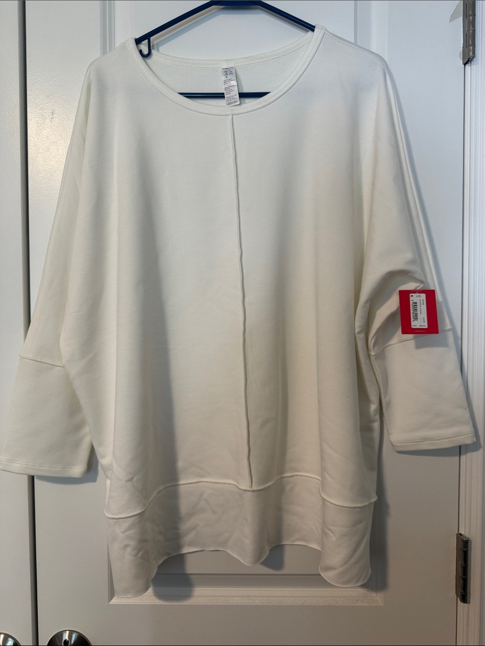 NWT: Spanx Womens Cream Pullover Sweater - Classic Crewneck